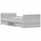 vidaXL Giroletto con Testiera e Pediera Grigio Sonoma 75x190 cm vidaXL Giroletto con Testiera e Pediera Grigio Sonoma 75x190 cm