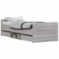 vidaXL Giroletto con Testiera e Pediera Grigio Sonoma 75x190 cm vidaXL Giroletto con Testiera e Pediera Grigio Sonoma 75x190 cm