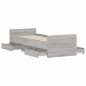 vidaXL Giroletto con Testiera e Pediera Grigio Sonoma 75x190 cm vidaXL Giroletto con Testiera e Pediera Grigio Sonoma 75x190 cm