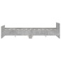 vidaXL Giroletto con Testiera e Pediera Grigio Cemento 140x190 cm vidaXL Giroletto con Testiera e Pediera Grigio Cemento 140x190 cm