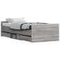 vidaXL Giroletto con Testiera e Pediera Grigio Sonoma 90x200 cm vidaXL Giroletto con Testiera e Pediera Grigio Sonoma 90x200 cm