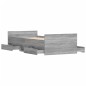 vidaXL Giroletto con Testiera e Pediera Grigio Sonoma 90x200 cm vidaXL Giroletto con Testiera e Pediera Grigio Sonoma 90x200 cm