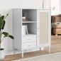 vidaXL Credenza SENJA Aspetto Rattan Bianco 90x40x112cm Massello Pino vidaXL Credenza SENJA Aspetto Rattan Bianco 90x40x112cm Massello Pino