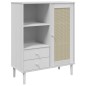 vidaXL Credenza SENJA Aspetto Rattan Bianco 90x40x112cm Massello Pino vidaXL Credenza SENJA Aspetto Rattan Bianco 90x40x112cm Massello Pino