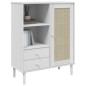 vidaXL Credenza SENJA Aspetto Rattan Bianco 90x40x112cm Massello Pino vidaXL Credenza SENJA Aspetto Rattan Bianco 90x40x112cm Massello Pino