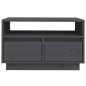Mobile Porta TV Grigio 60x35x37 cm in Legno Massello di Pino Mobile Porta TV Grigio 60x35x37 cm in Legno Massello di Pino