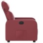 vidaXL Poltrona Reclinabile Rosso Vino in Similpelle