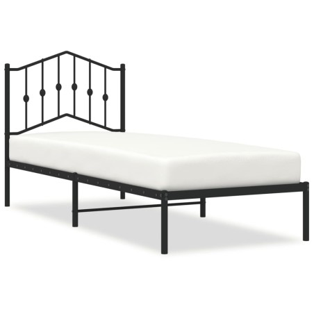 vidaXL Giroletto con Testiera in Metallo Nero 80x200 cm