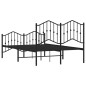 vidaXL Giroletto con Testiera e Pediera Metallo Nero 120x190 cm vidaXL Giroletto con Testiera e Pediera Metallo Nero 120x190 cm