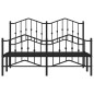 vidaXL Giroletto con Testiera e Pediera Metallo Nero 135x190 cm vidaXL Giroletto con Testiera e Pediera Metallo Nero 135x190 cm