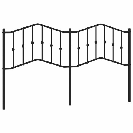 vidaXL Testiera in Metallo Nero 180 cm