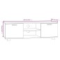 Mobile Porta TV Bianco 120x40,5x35 cm in Legno Multistrato