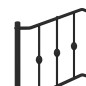 vidaXL Testiera in Metallo Nero 180 cm
