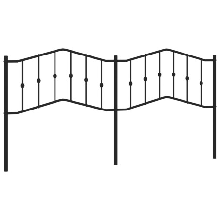 vidaXL Testiera in Metallo Nero 200 cm
