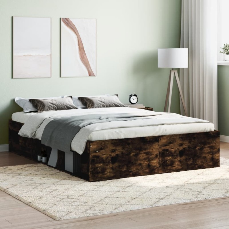 vidaXL Giroletto Rovere Fumo 135x190 cm Double vidaXL Giroletto Rovere Fumo 135x190 cm Double