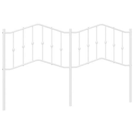 vidaXL Testiera in Metallo Bianco 160 cm