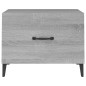 Tavolini Salotto Gambe in Metallo 2pz Grigio Sonoma 50x50x40 cm