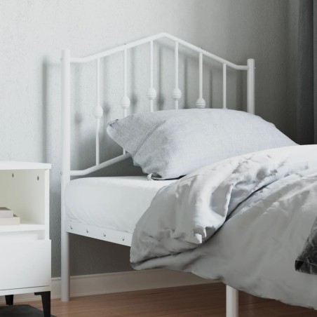 vidaXL Testiera in Metallo Bianco 80 cm