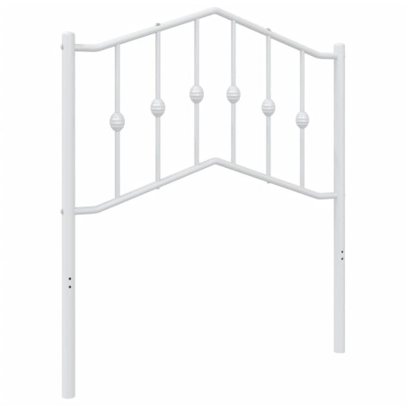 vidaXL Testiera in Metallo Bianco 80 cm
