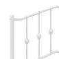 vidaXL Testiera in Metallo Bianco 80 cm vidaXL Testiera in Metallo Bianco 80 cm