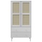 vidaXL Armadio SENJA Aspetto Rattan Bianco 90x55x175 cm Massello Pino vidaXL Armadio SENJA Aspetto Rattan Bianco 90x55x175 cm Massello Pino