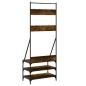 vidaXL Appendiabiti con Porta Scarpe Rovere Fumo 70x40x184 cm vidaXL Appendiabiti con Porta Scarpe Rovere Fumo 70x40x184 cm