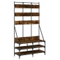 vidaXL Appendiabiti con Porta Scarpe Rovere Fumo 100x40x184 cm vidaXL Appendiabiti con Porta Scarpe Rovere Fumo 100x40x184 cm