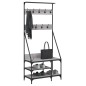 vidaXL Appendiabiti con Porta Scarpe Grigio Sonoma 80x40x184 cm vidaXL Appendiabiti con Porta Scarpe Grigio Sonoma 80x40x184 cm