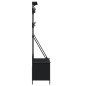 vidaXL Appendiabiti con Porta Scarpe Nero 100x41x184 cm vidaXL Appendiabiti con Porta Scarpe Nero 100x41x184 cm