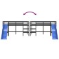 vidaXL Letto Soppalco con Scivolo Bambini Nero 80x200cm Massello Pino vidaXL Letto Soppalco con Scivolo Bambini Nero 80x200cm Massello Pino