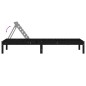vidaXL Lettini Prendisole 2pz Neri 199,5x60x74 cm Legno Massello Pino