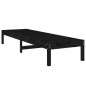 vidaXL Lettini Prendisole 2pz Neri 199,5x60x74 cm Legno Massello Pino