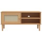 vidaXL Mobile TV SENJA Aspetto Rattan Marrone 106x40x49 Massello Pino vidaXL Mobile TV SENJA Aspetto Rattan Marrone 106x40x49 Massello Pino