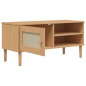 vidaXL Mobile TV SENJA Aspetto Rattan Marrone 106x40x49 Massello Pino vidaXL Mobile TV SENJA Aspetto Rattan Marrone 106x40x49 Massello Pino