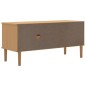 vidaXL Mobile TV SENJA Aspetto Rattan Marrone 106x40x49 Massello Pino vidaXL Mobile TV SENJA Aspetto Rattan Marrone 106x40x49 Massello Pino