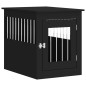 vidaXL Gabbia Cani da Arredamento Nera 55x75x65cm Legno Multistrato vidaXL Gabbia Cani da Arredamento Nera 55x75x65cm Legno Multistrato