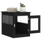 vidaXL Gabbia Cani da Arredamento Nera 55x75x65cm Legno Multistrato vidaXL Gabbia Cani da Arredamento Nera 55x75x65cm Legno Multistrato