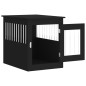 vidaXL Gabbia Cani da Arredamento Nera 55x75x65cm Legno Multistrato vidaXL Gabbia Cani da Arredamento Nera 55x75x65cm Legno Multistrato