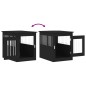 vidaXL Gabbia Cani da Arredamento Nera 55x75x65cm Legno Multistrato vidaXL Gabbia Cani da Arredamento Nera 55x75x65cm Legno Multistrato