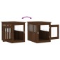 vidaXL Gabbia Cani Arredamento Rovere Marrone 55x75x65cm Multistrato