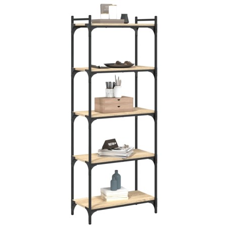 vidaXL Libreria 5 Ripiani Rovere Sonoma 60x30x154 cm Legno Multistrato