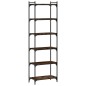 vidaXL Libreria a 6 Ripiani Rovere Fumo 60x30x188 cm Legno Multistrato vidaXL Libreria a 6 Ripiani Rovere Fumo 60x30x188 cm Legno Multistrato