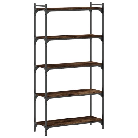 vidaXL Libreria a 5 Ripiani Rovere Fumo 80x30x154 cm Legno Multistrato