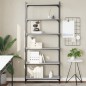 vidaXL Libreria 6 Ripiani Grigio Sonoma 80x30x188cm Legno Multistrato vidaXL Libreria 6 Ripiani Grigio Sonoma 80x30x188cm Legno Multistrato