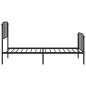 vidaXL Giroletto con Testiera e Pediera Metallo Nero 100x190 cm vidaXL Giroletto con Testiera e Pediera Metallo Nero 100x190 cm