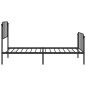 vidaXL Giroletto con Testiera e Pediera Metallo Nero 107x203 cm vidaXL Giroletto con Testiera e Pediera Metallo Nero 107x203 cm