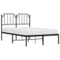vidaXL Giroletto con Testiera in Metallo Nero 120x190 cm vidaXL Giroletto con Testiera in Metallo Nero 120x190 cm