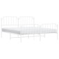 vidaXL Giroletto con Testiera e Pediera Metallo Bianco 160x200 cm vidaXL Giroletto con Testiera e Pediera Metallo Bianco 160x200 cm