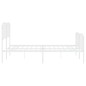 vidaXL Giroletto con Testiera e Pediera Metallo Bianco 160x200 cm vidaXL Giroletto con Testiera e Pediera Metallo Bianco 160x200 cm
