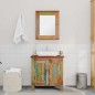 Armadietto in Legno di recupero solido per Bagno con Specchio Armadietto in Legno di recupero solido per Bagno con Specchio